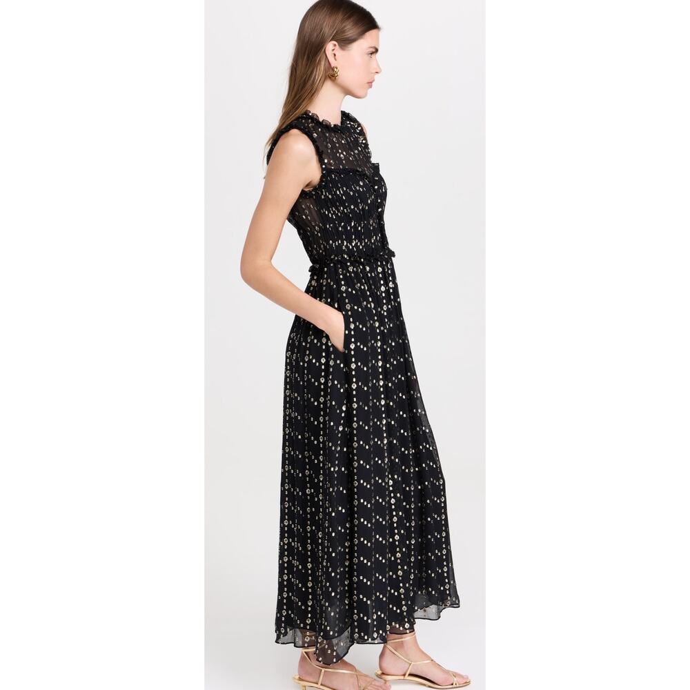Ulla Johnson Kasia Lurex Silk Dress in Cosmos 0 - Picture 4 of 6